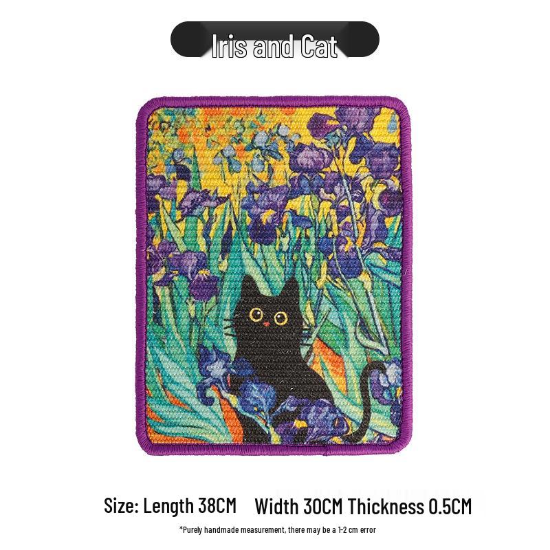 Kuangjiejian Wall-Mounted Hemp Cat Scratching Post - Durable, Scratch-Resistant, and Versatile Cat Toy