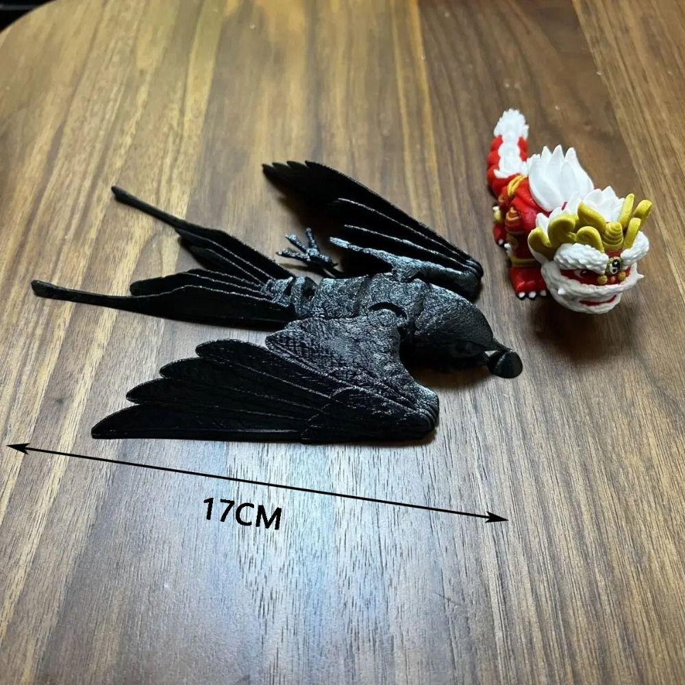 Solid Color 3D Printed Bird Model Multi-jointed Articulated Animal Figurine  Desktop Decoration