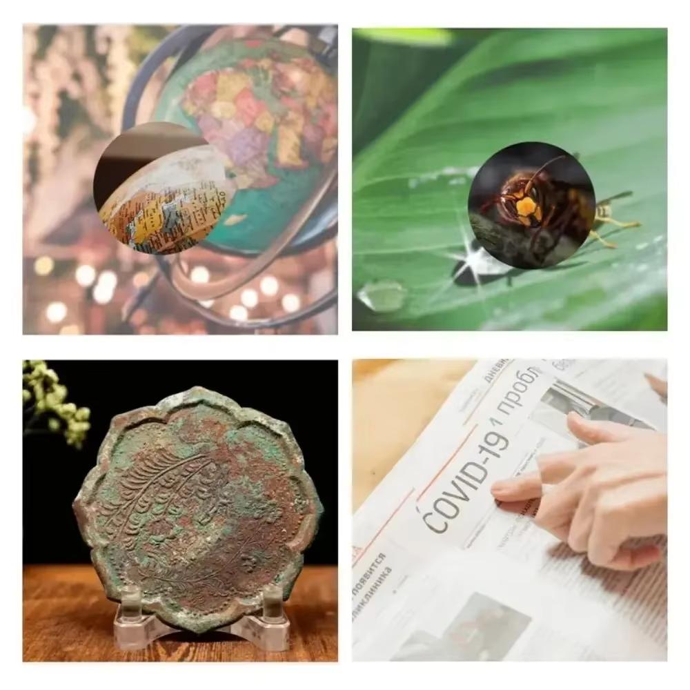 Portable 60X Handheld Magnifying Glass Mini Pocket Microscope Loupe Currency Detector Jeweler Magnifier With LED Light