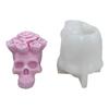 Skeleton for Head Silicone Molds 3D Rose Skull Epoxy Mold DIY Candle  Resin Casting Mold Halloween Decoration Scented Ca