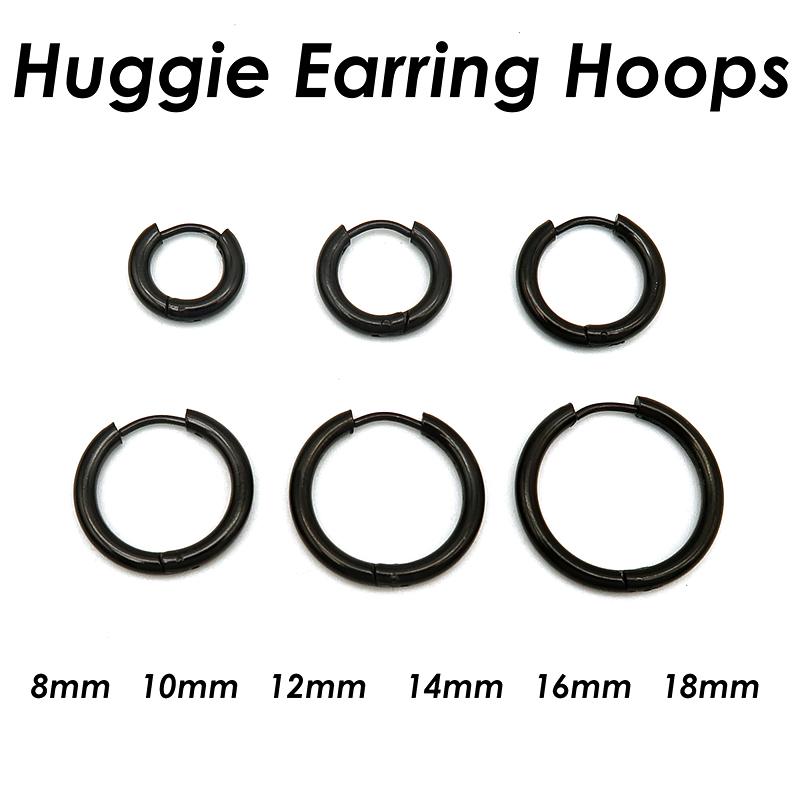 20 Stück Edelstahl Creolen Ohrringe für Damen Herren Huggie Ohrringe Goldfarbe, Minimalistische Huggie Ohrring Creolen