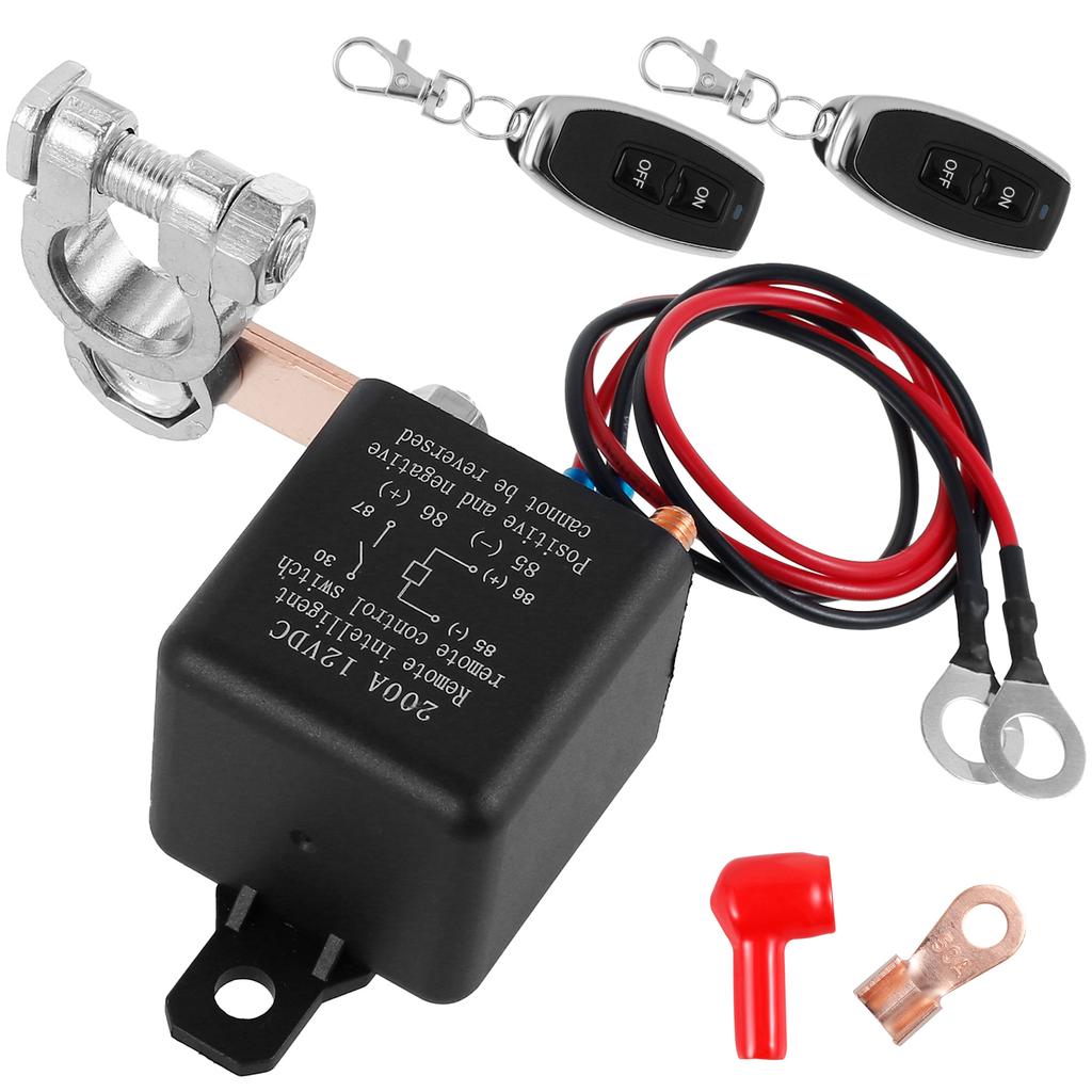 12V 200A Battery Switch Relay Car Battery Disconnect Shut Off Isolator Switch Anti-Theft Battery Kill Switch for Car Boat RV