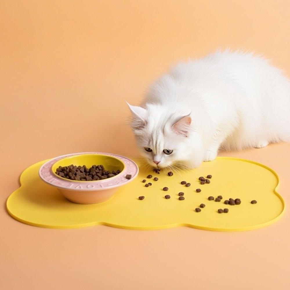 Waterproof Cat Feeding Mat Multi-Color Indoor Pet Mat Silicone Pet Bowl Pad for Dogs Cats