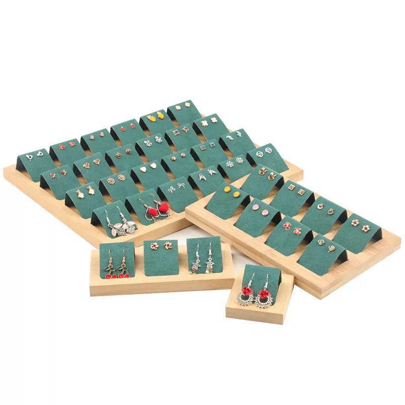 Tavă și suport mobil pentru afișarea cerceilor din bambus