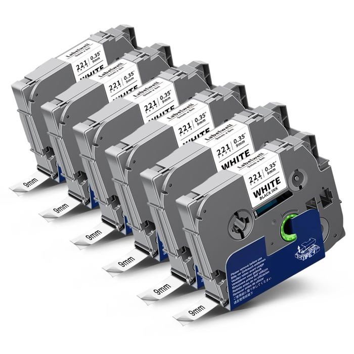 Ruban Pour Titreuse Labelwell - LWEU-Tz221-6PK