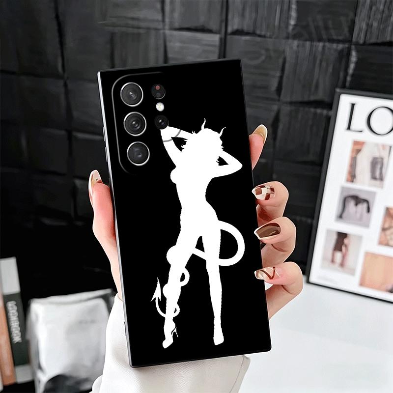 

Devil Girl Silhouette Cool Soft Phone Case for Samsung Galaxy S26 S25 Edge S24 Ultra S23 Plus S22 S21 FE S20 Black Cover Back Sh Samsung S26 Plus