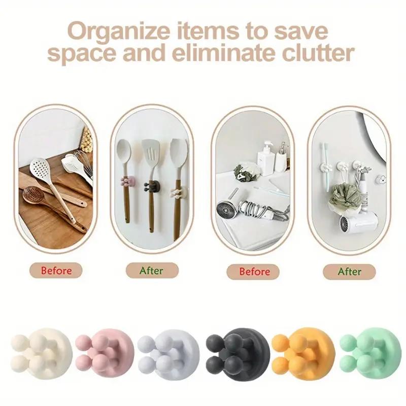 Self Adhesive Wall Hook Strong Without Drilling Coat Bag Bathroom Door Kitchen Towel Hanger Hooks Home Storage Accessories