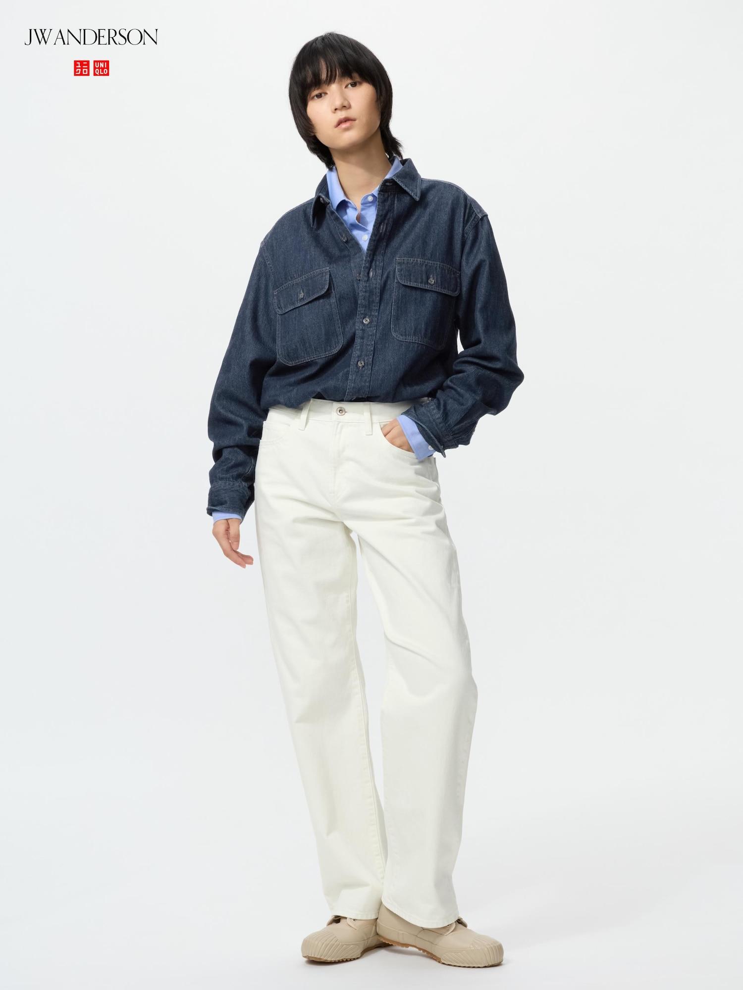 

Uniqlo Япония Прямые Джинсы Длинные 01 OFF WHITE/21