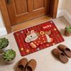 Cute Horse Pattern New Year Door Mat Red Bath Mat Water Absorption Soft Blanket Home Decorations