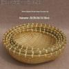 Bamboo Woven Winnowing Basket for Steamed Buns, Rice, Vegetables, and Fruits
