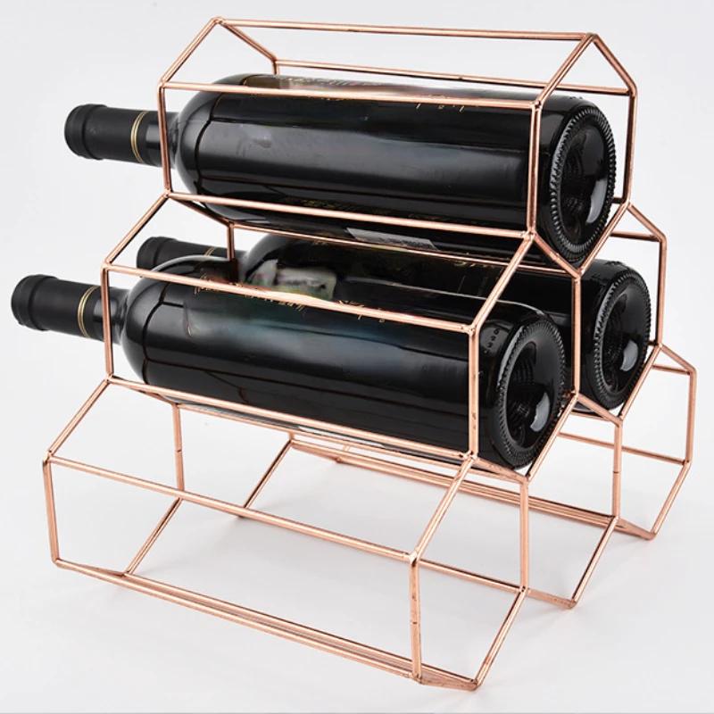 Support for Wine Bottle Holder Bottle Display Stand Wine Bottles Storage Home Bar Accessories Rack Showcase Organizer Shelf Iron