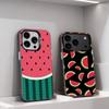 Watermelon Cute Phone Case For iPhone 17,16,15,14,13,12,11,Pro,XS,Max,Plus,Mini,SE4,E IMD Matte Black