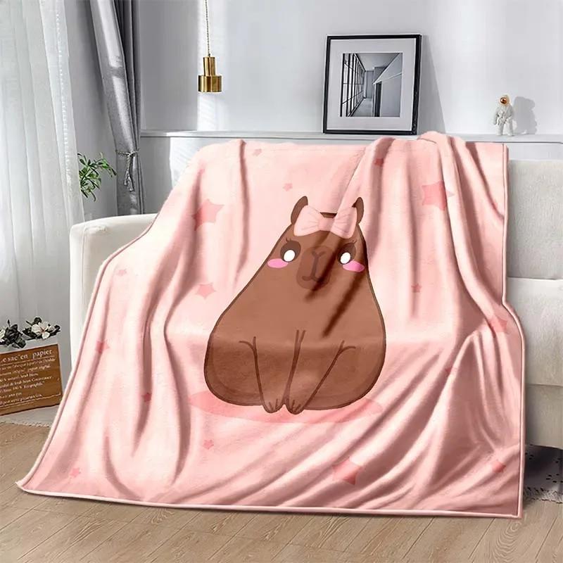 Warm Soft Capybara Throw Blanket Fluffy Plush Bedspread for Adults  Kids Perfect for Sofa or Bed  Ideal Gift