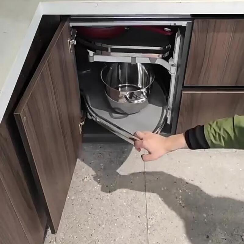 Zhaiwanjia Kitchen Cabinet Double-Layer Pull-Out Storage Rack