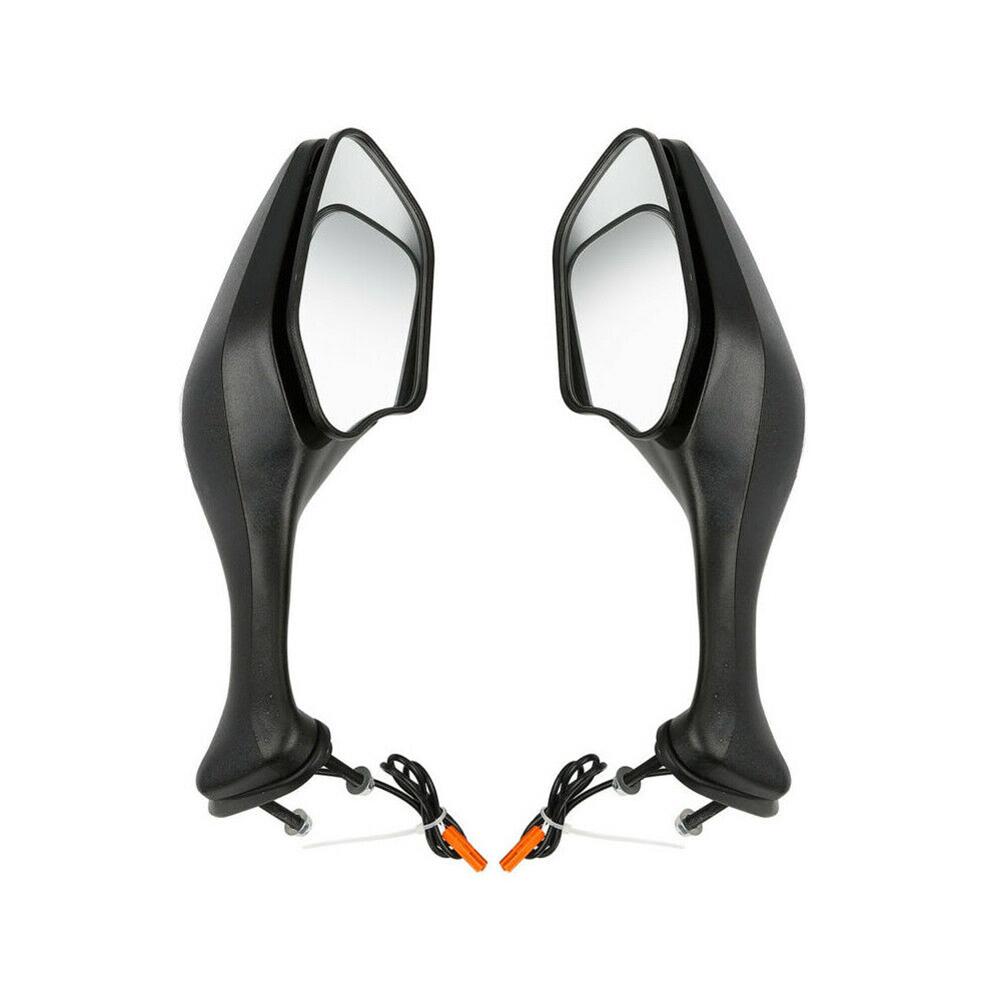 1 Pair Motorcycle Rear View Mirror Angle Adjustable Mirrors With Led Turn Signal Compatible For  Cbr1000rr 2008-2012