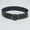 Pin Buckle Waist Belt with Rivet Adjustable Waist Belt for Women Jean Skirt Coat