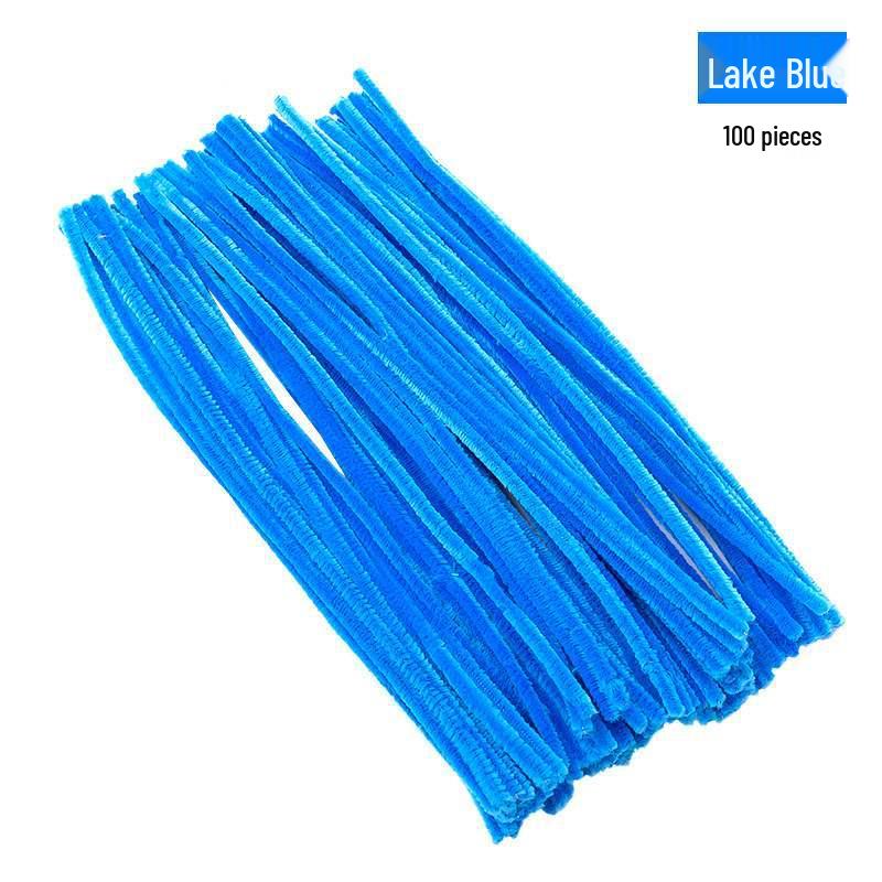 Encrypted Pipe Cleaners: Dense, Thickened 8mm White Strips with Mixed Colors for Handmade DIY Bouquets
