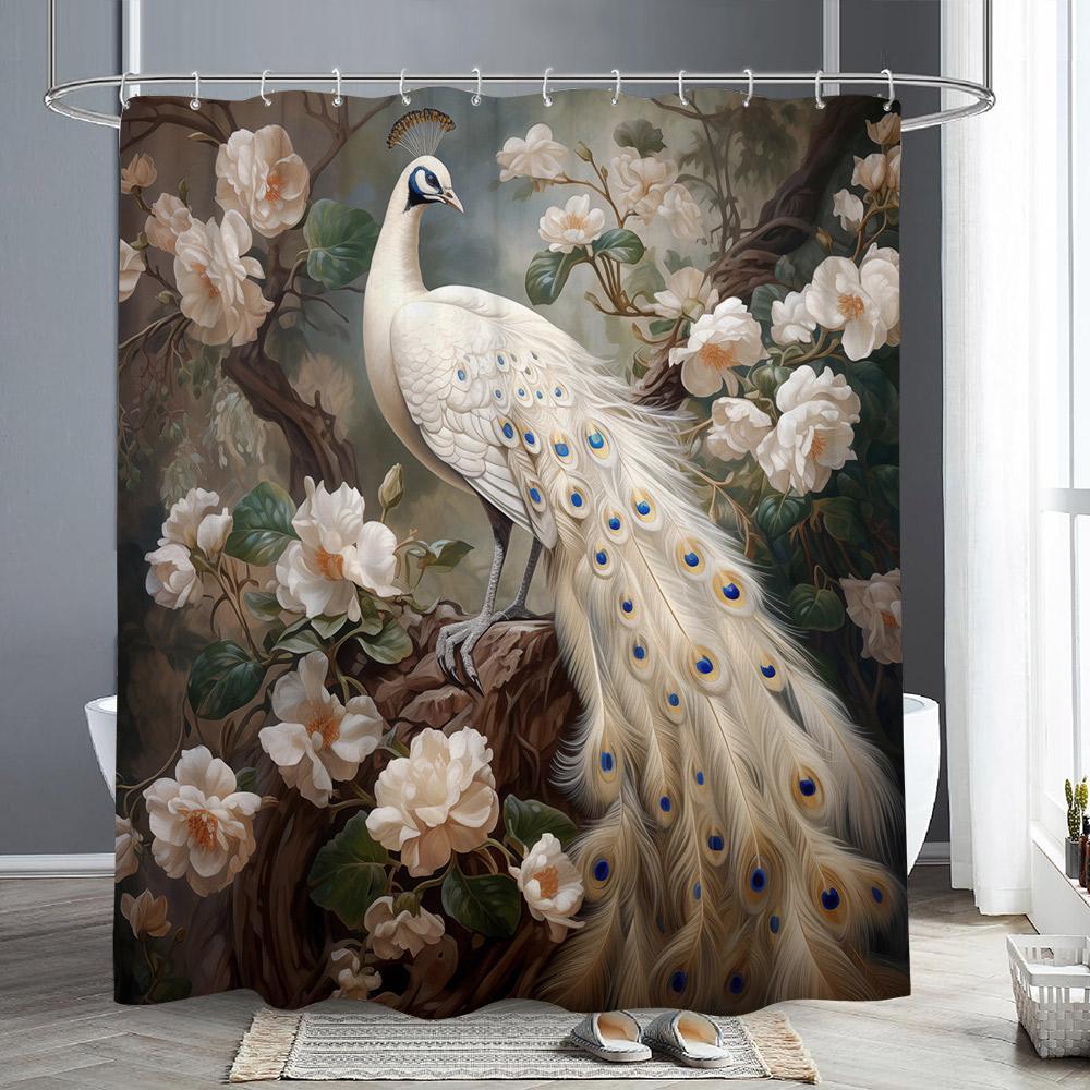 

Sea Turtle Ocean Animal Shower Curtain Starfish Underwater Plants Coral Algae Watercolour Art Home Shower Curtain Bathroom Decor W60H190(CM)-1 Pcs