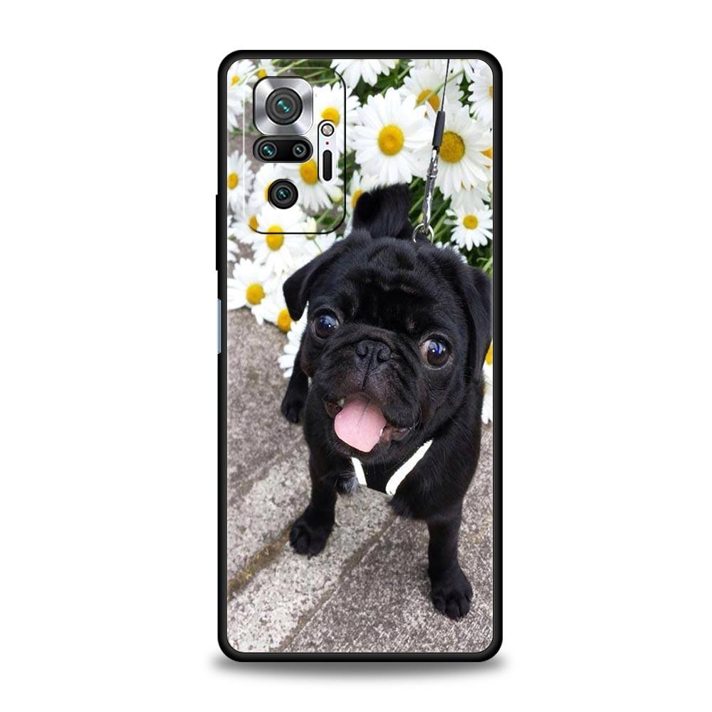 Phone Case For Xiaomi Redmi Note 14 13 12 5G 11 10 Pro Plus 4G 9S 9 14C 13C 12C 10C 9C 9A Soft TPU Cover Cute Pug Dog
