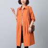 2024 Women's Mid-Length Trench Coat: Chic Spring & Autumn Fashion for Mature Women