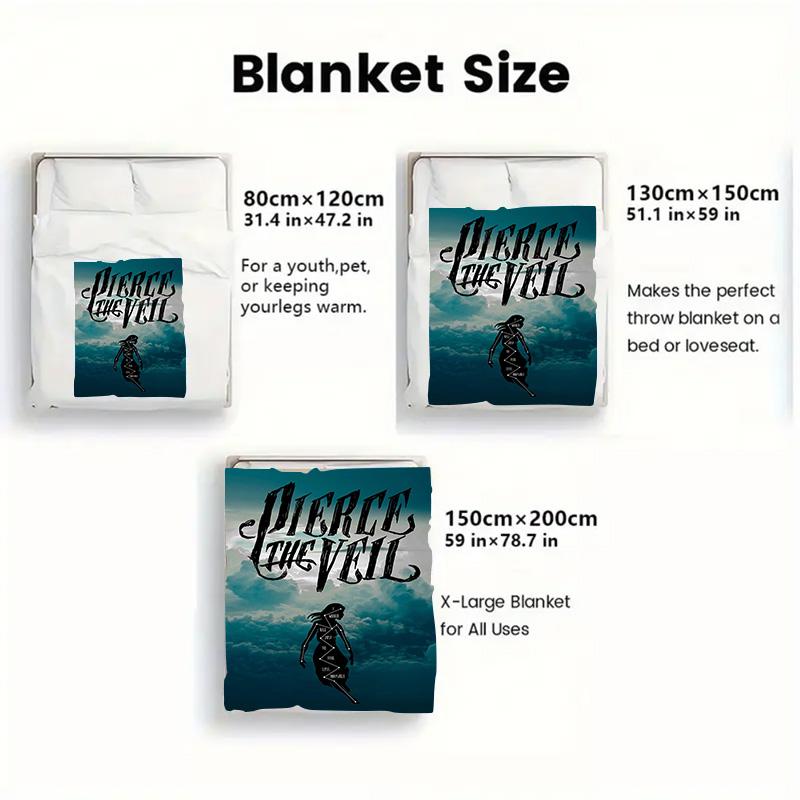 Pierce the Veil 2D Flat Pattern Flannel Blanket High quality All Seasons Warmth and Comfort Perfect for Christmas Gifts.SMT0917121
