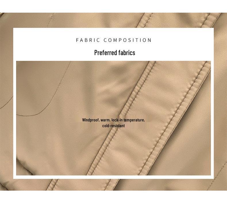 Women's Mid-Length Cotton Jacket with Large Fur Collar, Hooded, Winter 2024 Style, Warm Outerwear.