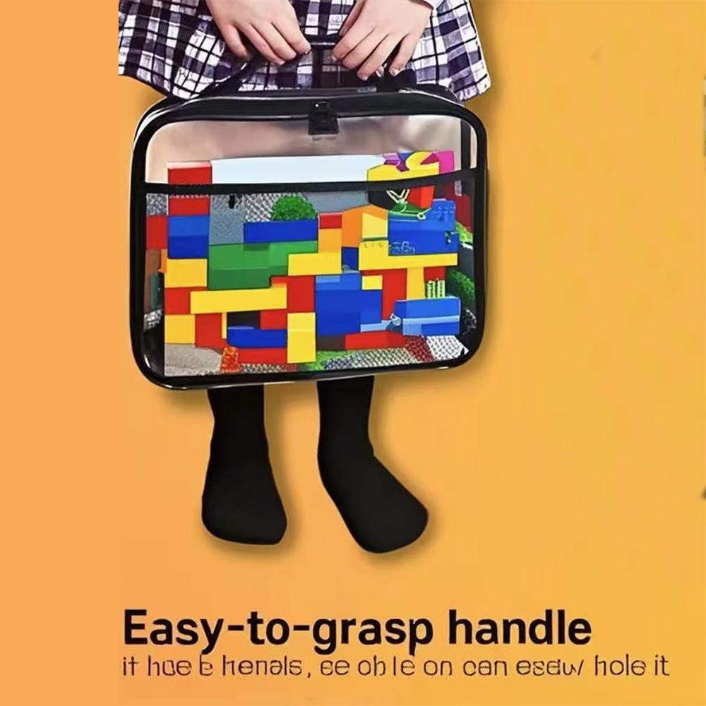 New Large-capacity Mesh Bag with Handle Travel Makeup Bag Zipper Bag Portable Portable Bag Casual Portable Toy Packaging Bag