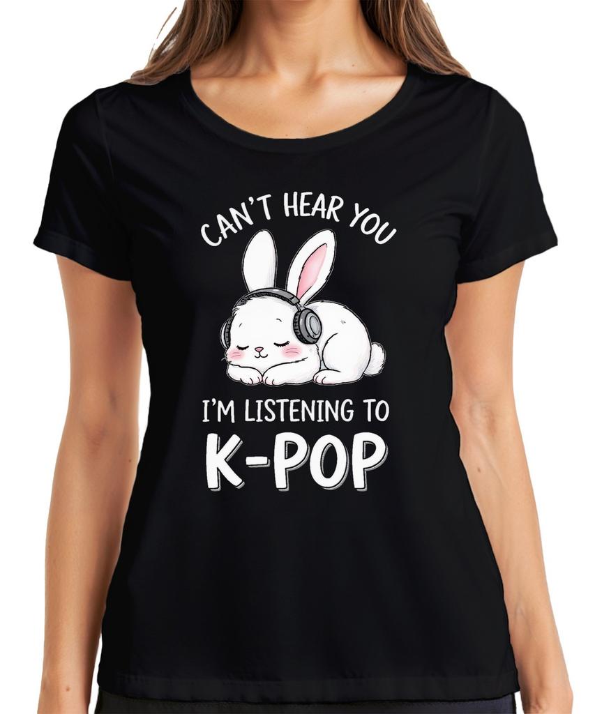 Im Listening To KPop Bunny Headphones Kawaii Korea Fan Gift Unisexs TShirt