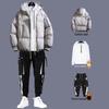 Men's 2020 Autumn/Winter Thick Cotton Three-Piece Suit: Winter Coat with Plus Velvet Sweater