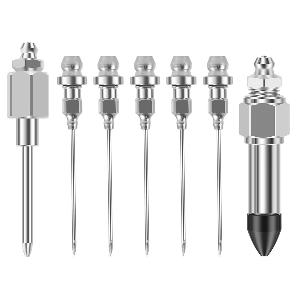 7/14Pcs Grease Needle Adapter Set Anti Leaking Solid Machinery Grease Nozzles Easy To Transport Grease Injector Needle Accessory