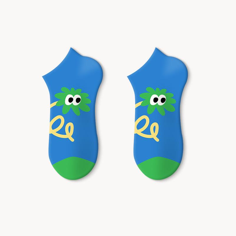 5 Pairs of Women's Summer Thin New Non Slip with Shallow Mouth Boat Socks