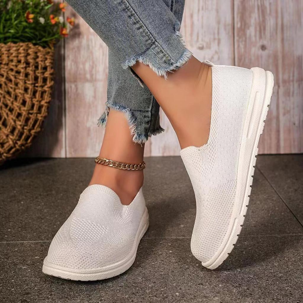 Fashion Women Sneakers Summer Solid Color Fashion Shoes for Women Mesh Breathable Casual Sneakers Comfortable Flat Walking Loafers