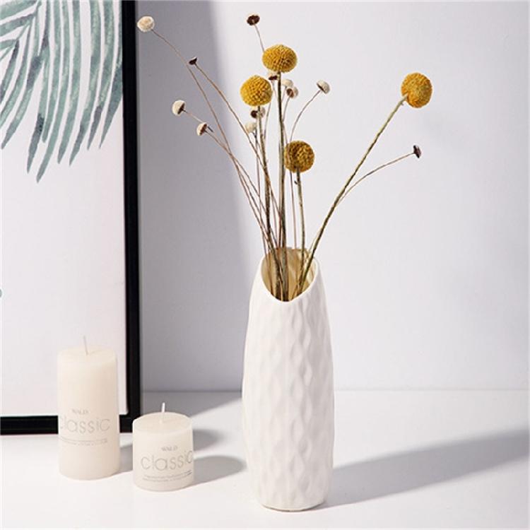 6PCS Elegant Plastic Flower Holder Vases With Subtle Texture Small Storage Bottle For Home Decoration