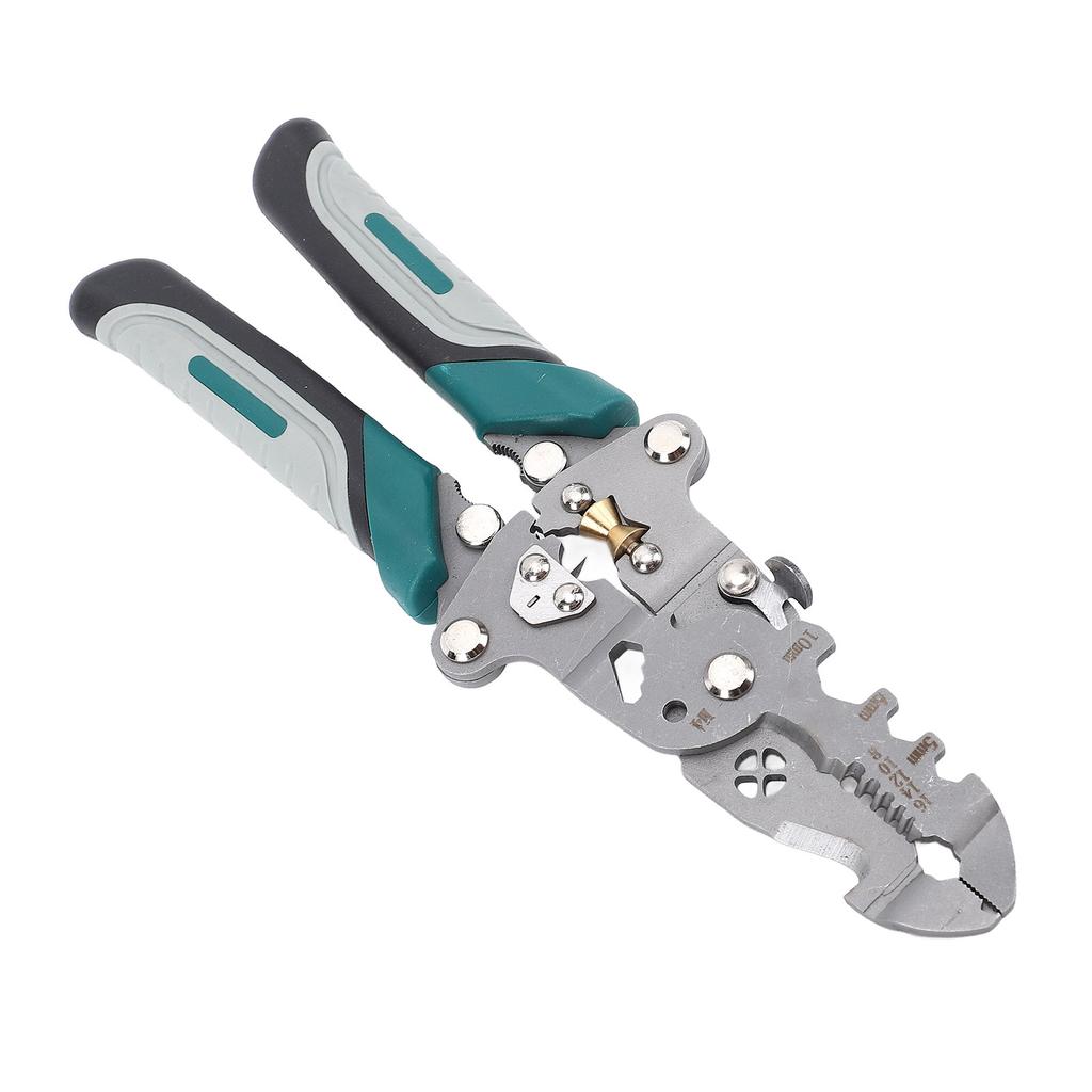 Folding Wire Stripping Pliers Cr V Steel Multifunctional Round Mouth Wire Stripper for 8AWG 10AWG