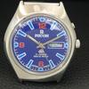 JAPAN VINTAGE RICOH R31 AUTOMATIC MENS BLUE COLOR DIAL WATCH a707730-1