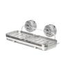 Plastic Suction Cup Soap Dish Wall Mounted Soap Tray Multifunctional Double Soap Dish  for Home