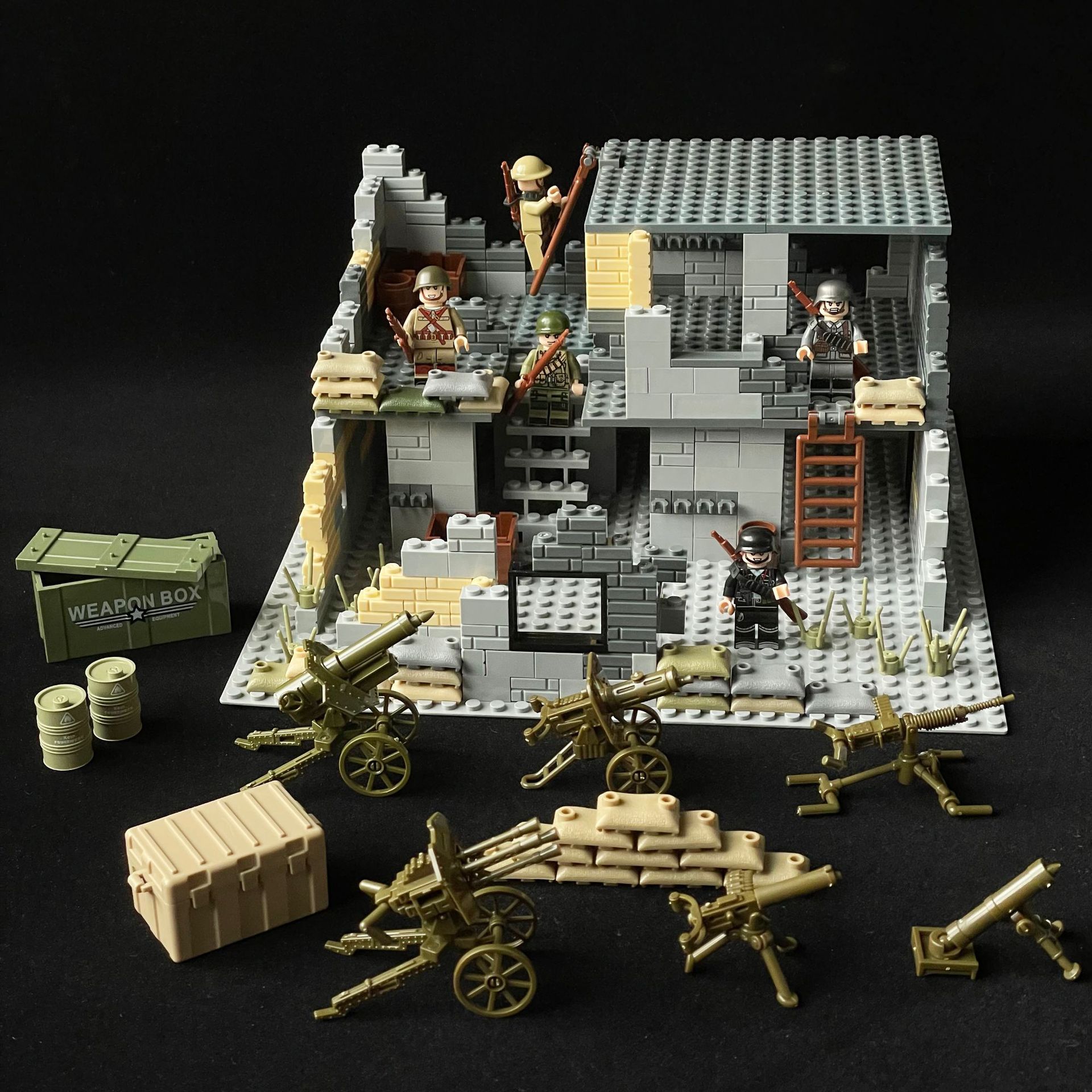 

Сцена Защиты Здание Sentinel Военный Строительный Блок Игрушка Сборка Гильдии Война Здание