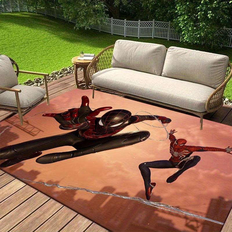 1pc Disney Spider-Man Pattern Area Rug Soft Flannel Floor Mat for Living Room, Bedroom, Kitchen, Sofa Coffee Table Floor Mat, Machine Washable 60cm by 90cm