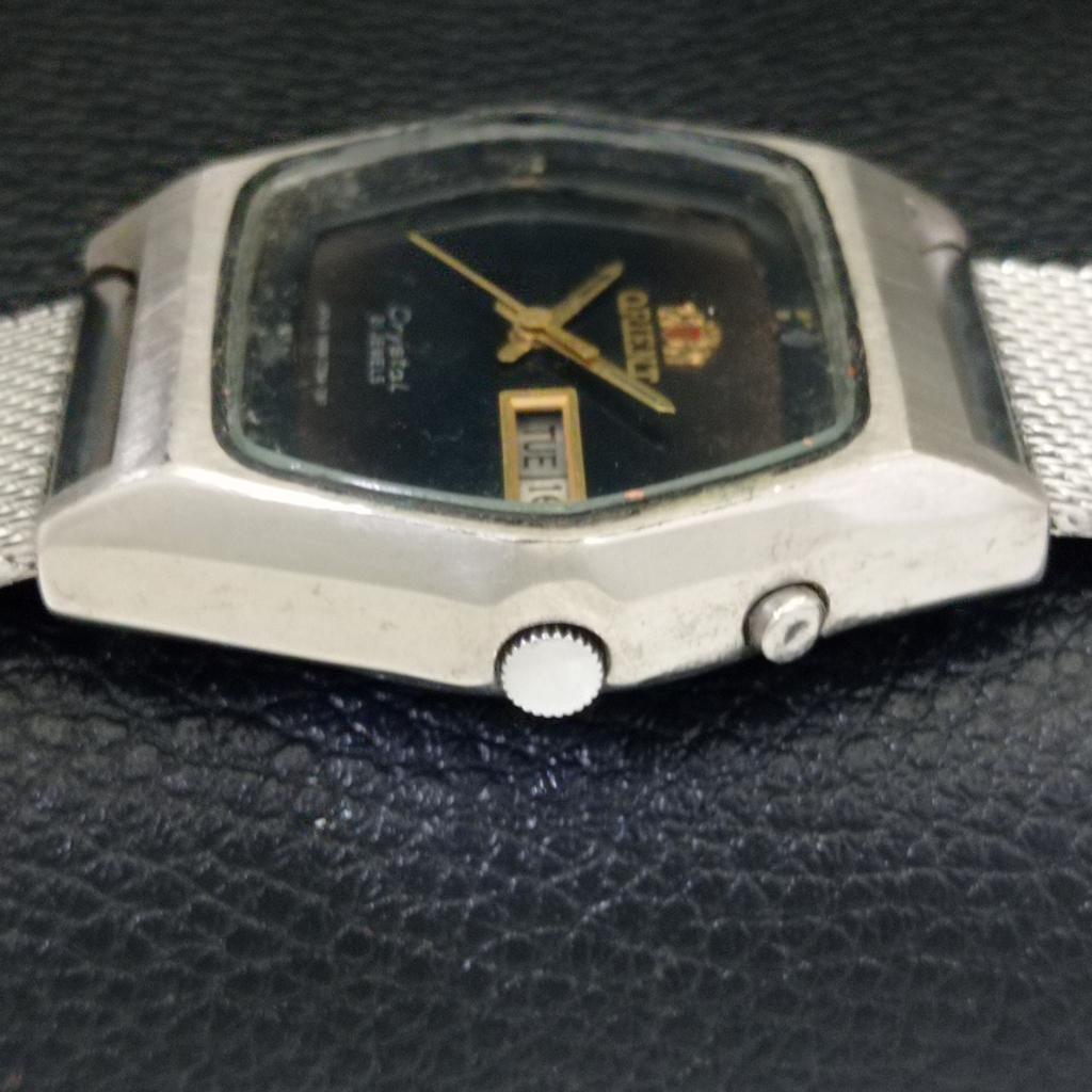 AUTOMATIK VINTAGE ORIENT CRYSTAL JAPAN 46941 HERREN ORIGINAL ZIFFERBLATT UHR a703394-1