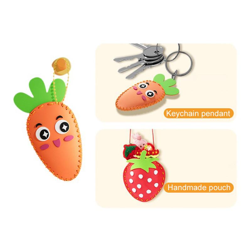 Dětská DIY ručně šitá řemeslná hračka – Kreativní sada ozdob z netkané textilie s 5 vzory, DIY dárek k ozdobě panenky