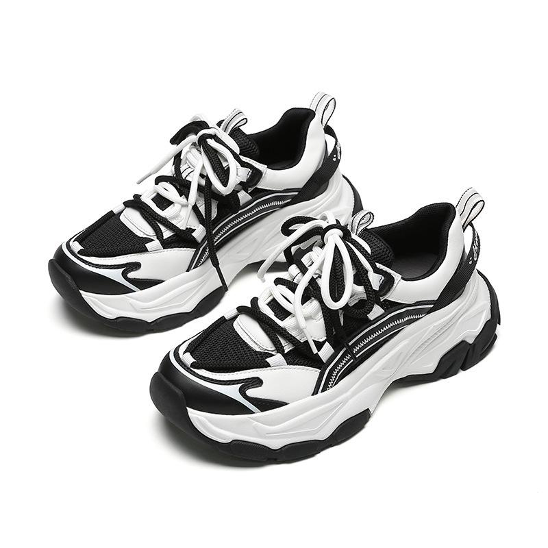 Mesh dad shoes women's new casual outdoor sports shoes lightweight shoes contrasting colors breathable casual thick-soled versatile mesh shoes