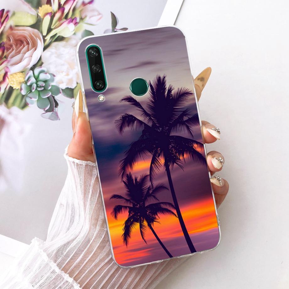 Pentru Huawei Y6P Huawei Y6 Y6s 2019 Y6 Pro Carcasă Telefon Imprimată cu Flori Fluturi Fundă Bumper Silicon Moale Transparent Fundas