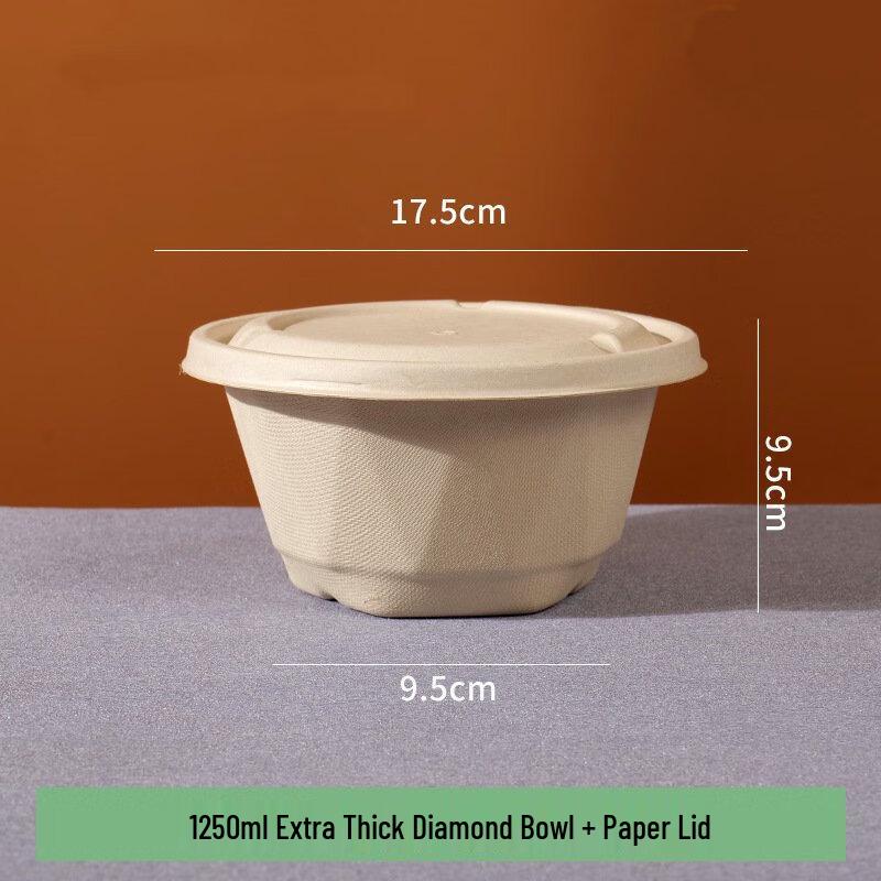 

ZISIZ Disposable Paper Bowl with Lid
