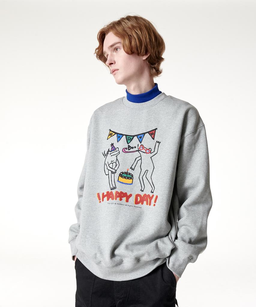 RADINEO Happy Day Sweatshirt Gray