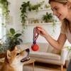 Interaktives Hundespielzeug – Rollender Ball mit Seil, Bewegungsaktiviertes Spiel, Wiederaufladbar, Ideal zur Langeweilebekämpfung für alle Hundegrößen