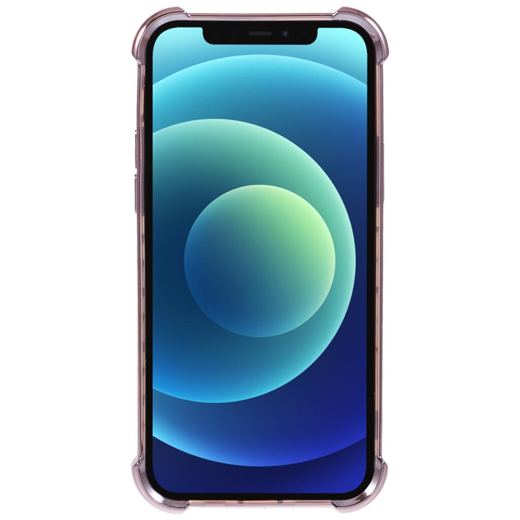 For iPhone 11 Drop Protection Cell Phone Case Heart Pattern TPU Glittery Powder Phone Cover