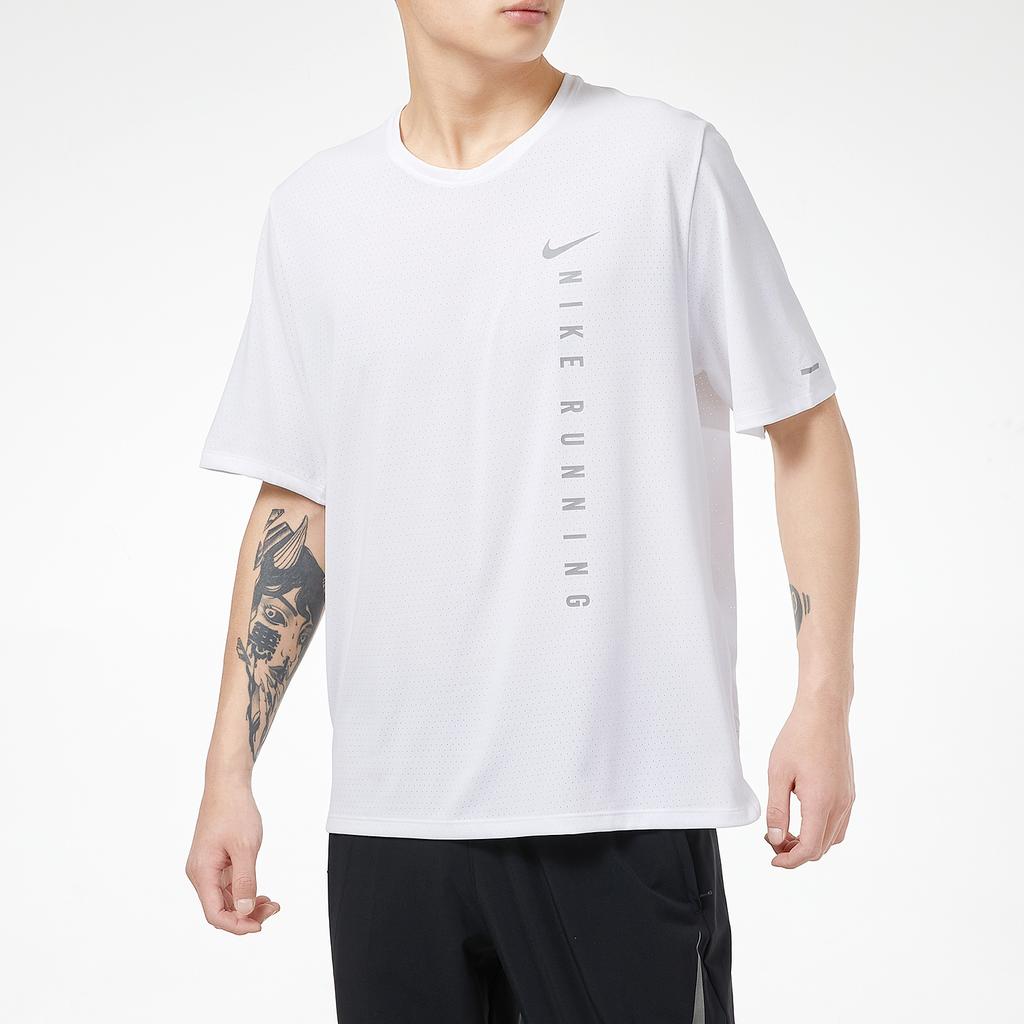 Nike Running Casual Sports Breathable Short Sleeve T-Shirt Men Tops White DA1316-100