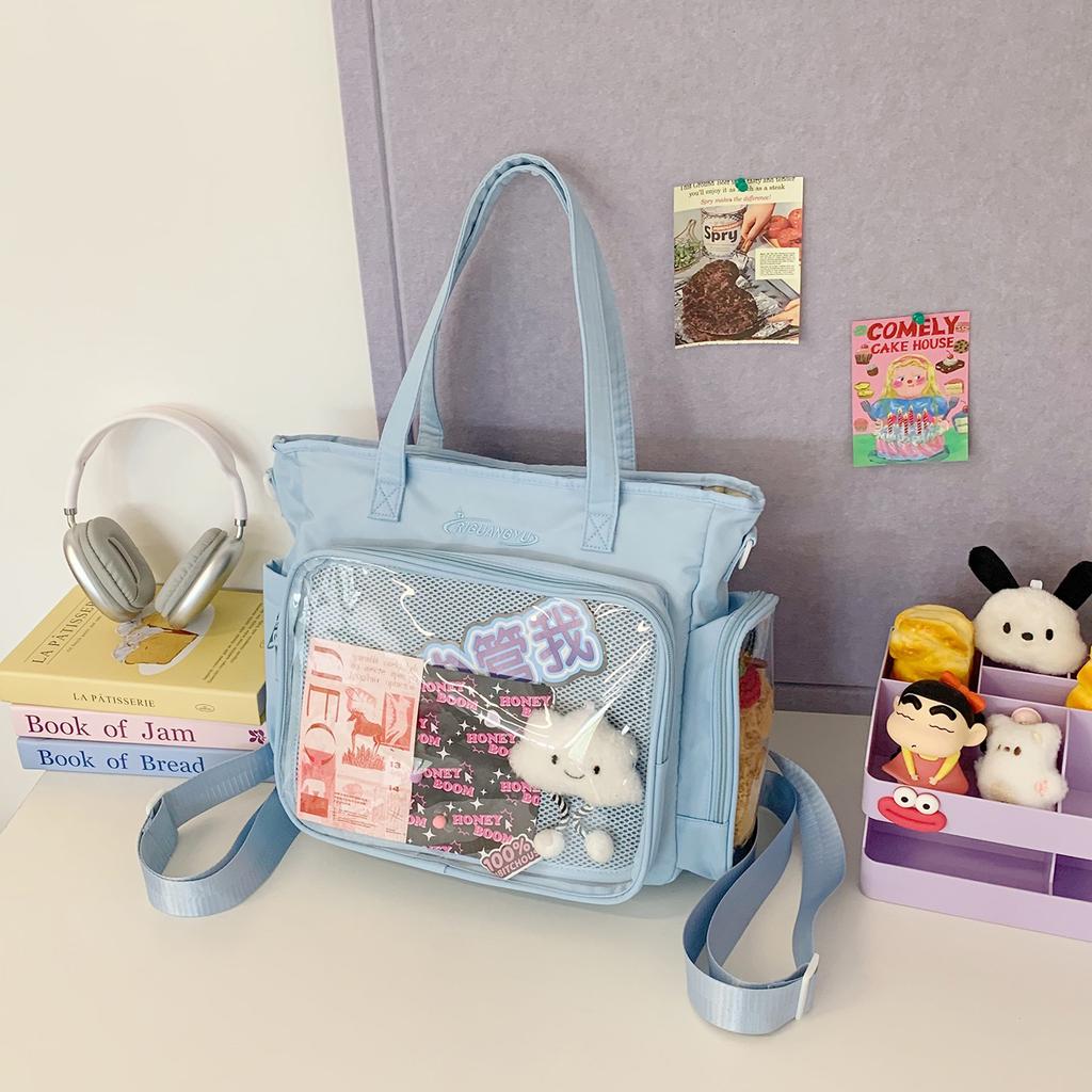 New Light Travel Shopping Portable Crossbody Bag for Women Fashion Design Sweet Girl Ulzzang Cartoon Ita Bag