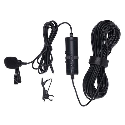 Clip On Microphone 360 Degree Rotation 3.5mm Jack Noise Reduction Cardioid Lavalier Mic Lapel