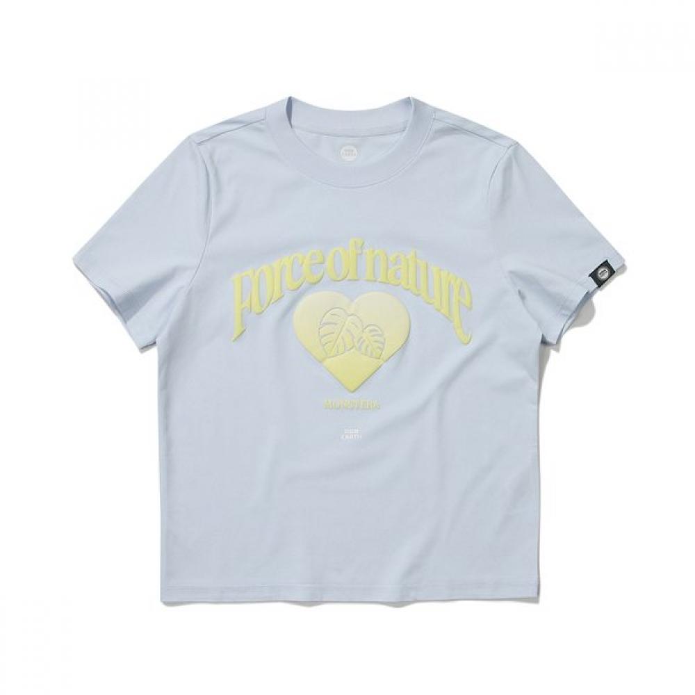 HearT Graphic ShorT Sleeve T shirT  Sky 085